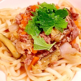 野菜たっぷり♪とろーり餡かけ焼きうどん